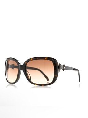 CHANEL CC Bow Tortoiseshell Sunglasses Brown Gradient Lenses